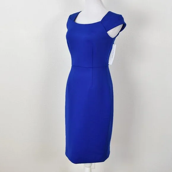 Calvin Klein Scuba Short Sleeve Sheath Dress NEW - 4 - Picture 3 of 9